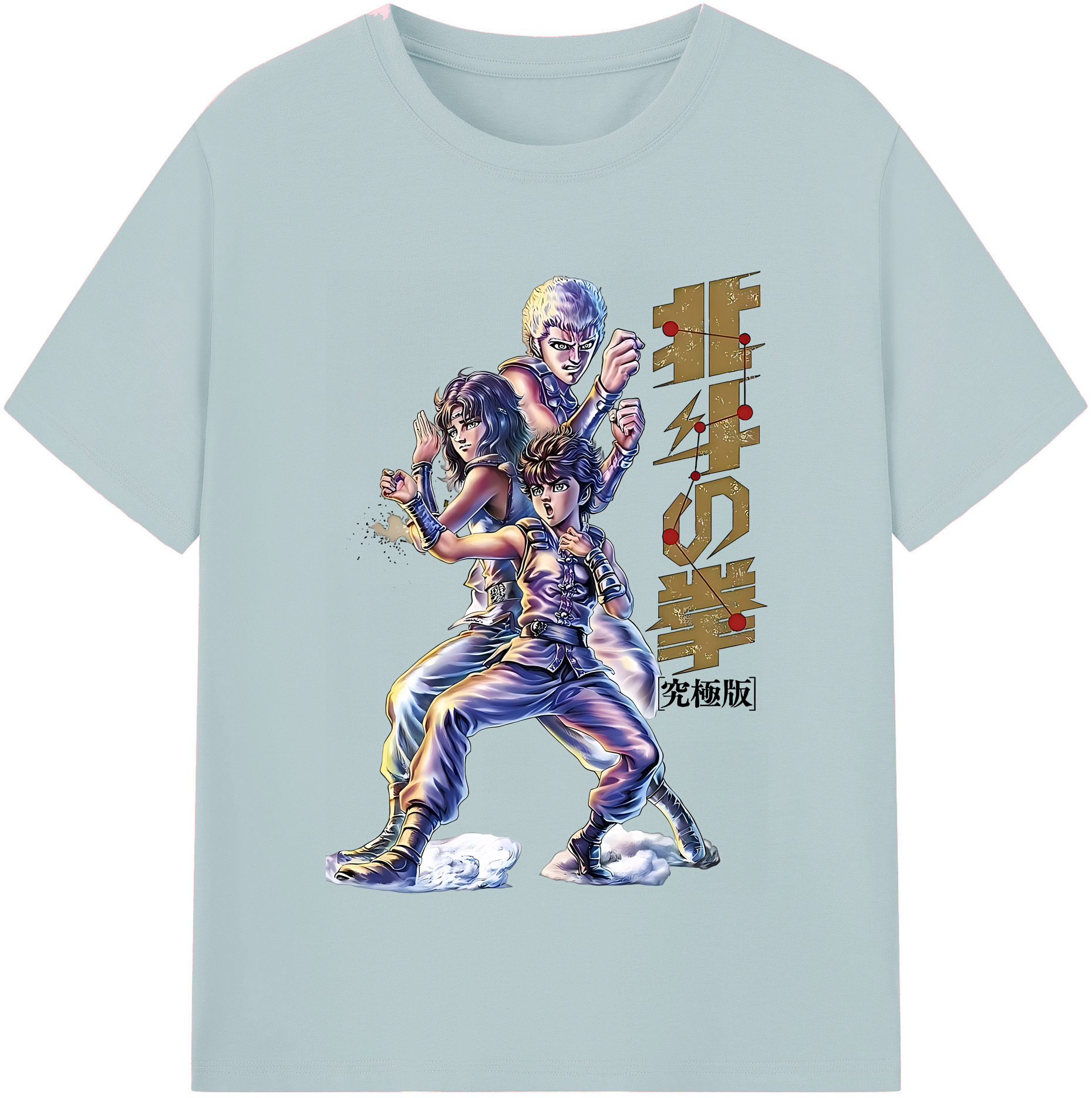 （画像用） 北斗の拳 Fist of the North Star 綿100％半袖Tシャツ（フロントプリント）